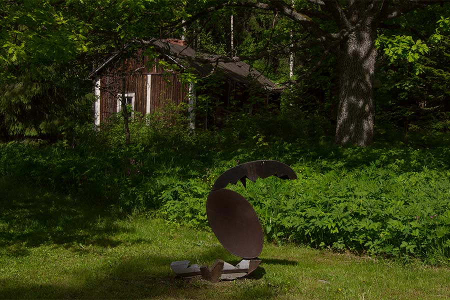 An aerial photo of the sculpture park.