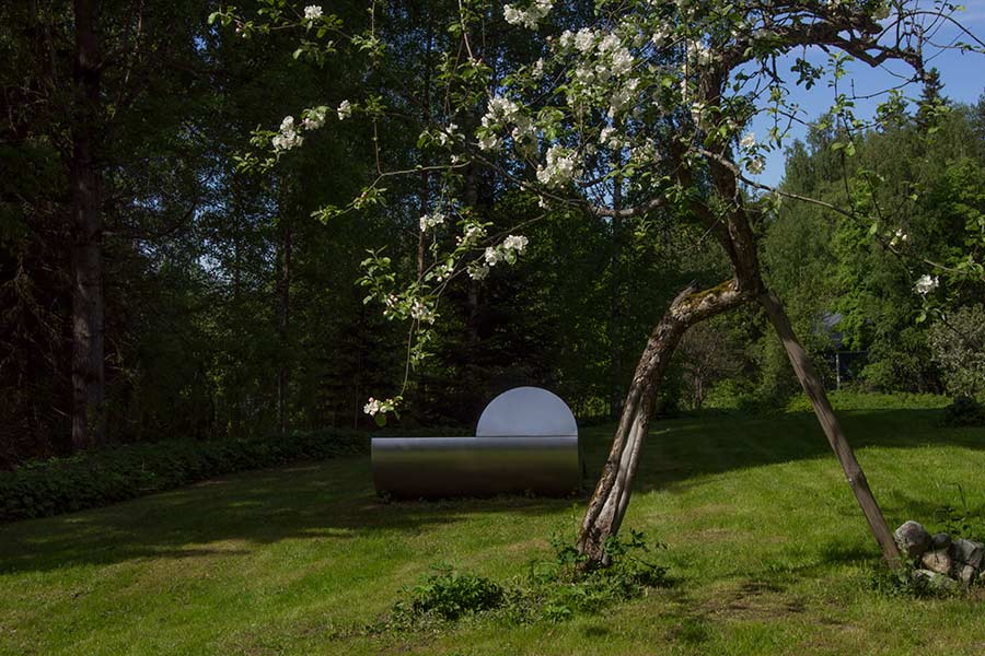 An aerial photo of the sculpture park.