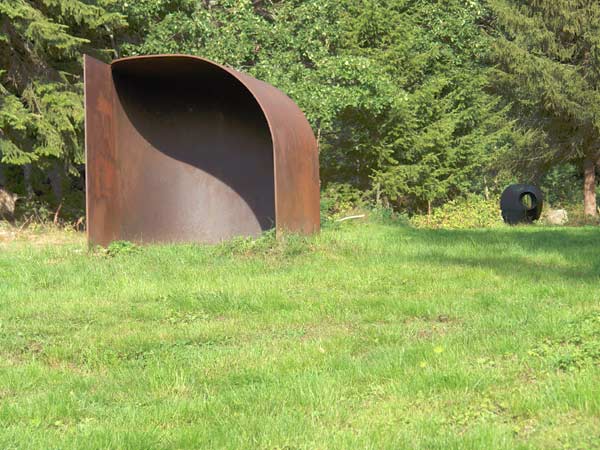cor-ten steel sculpture - sculptures in the sculpture park, Open Air Museum POAM