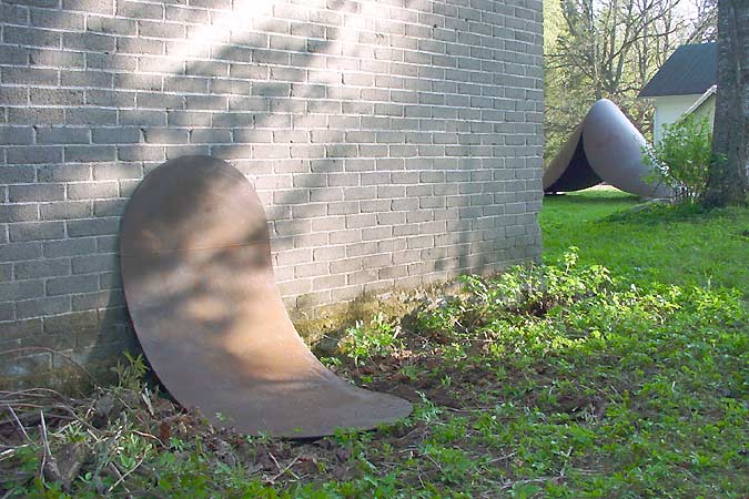 cor-ten steel sculpture - sculptures in the sculpture park, Open Air Museum POAM