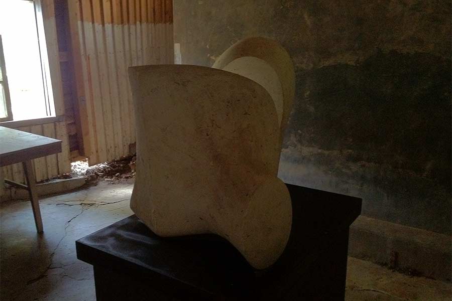 Plaster of Paris model for "beach forms".